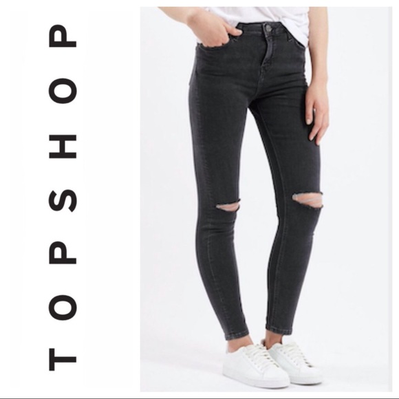 topshop jamie washed black